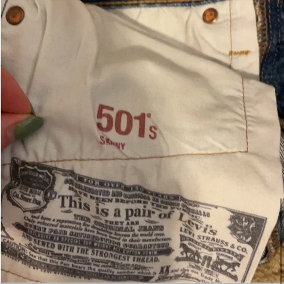 Levi's straight leg 501’s size 25 - Picture 6 of 9